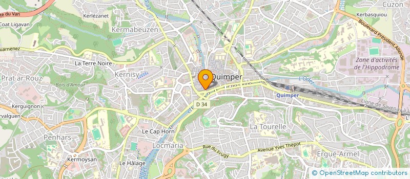 localisation de l'entreprise MADAME MONIQUE GROLLEAU  QUIMPER