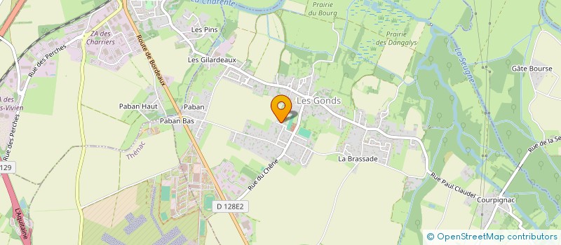 localisation de l'entreprise MADAME MONIQUE GUERIN  LES GONDS