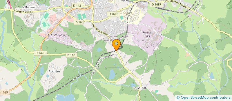 localisation de l'entreprise MADAME MONIQUE GUINDRE  ROSIERS D'EGLETONS