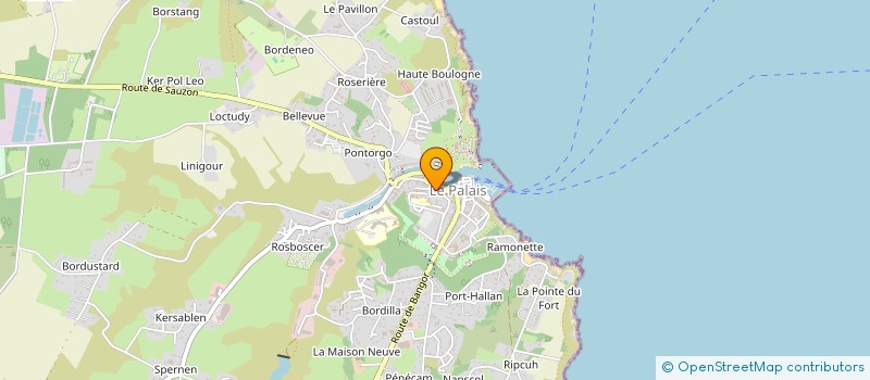 localisation de l'entreprise MADAME MONIQUE HAMON à LE PALAIS