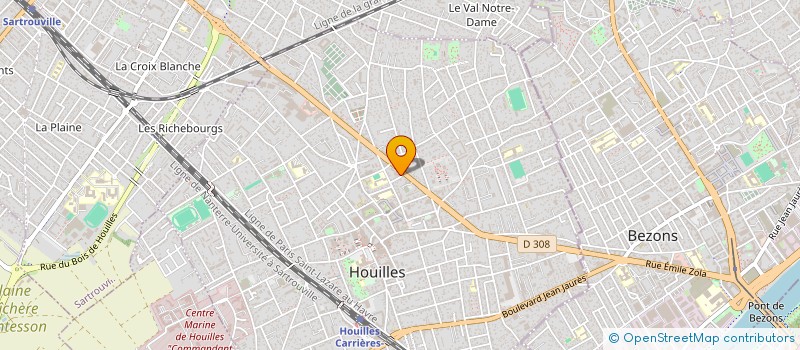 localisation de l'entreprise MADAME MONIQUE HERPEUX  HOUILLES