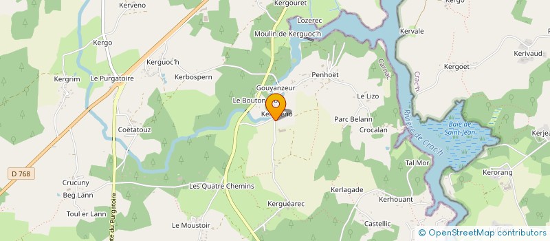 localisation de l'entreprise MADAME MONIQUE HERVE  CARNAC