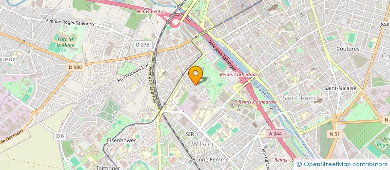 localisation de l'entreprise MADAME MONIQUE HOUDET  REIMS