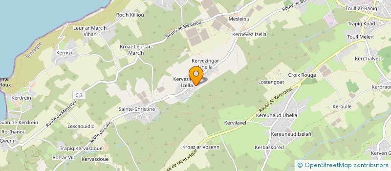 localisation de l'entreprise MADAME MONIQUE HUON DE KERMADEC  PLOUGASTEL-DAOULAS