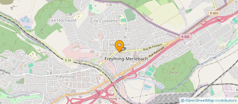 localisation de l'entreprise MADAME MONIQUE JAKUBIAK à FREYMING-MERLEBACH