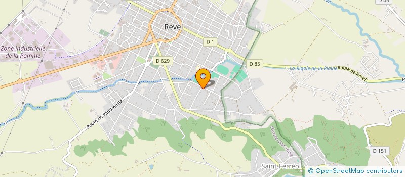 localisation de l'entreprise MADAME MONIQUE JOULIA  REVEL