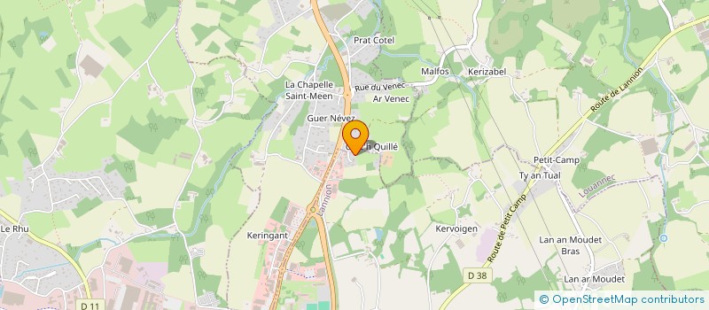 localisation de l'entreprise MADAME MONIQUE JOURON à LANNION