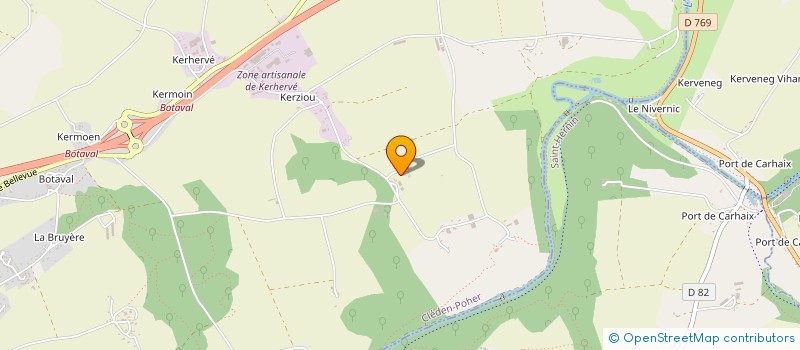 localisation de l'entreprise MADAME MONIQUE KERAVAL  MOTREFF