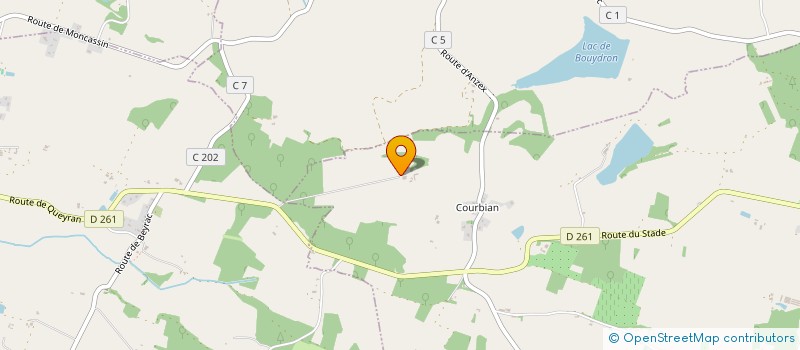 localisation de l'entreprise MADAME MONIQUE LABADIE  RUFFIAC