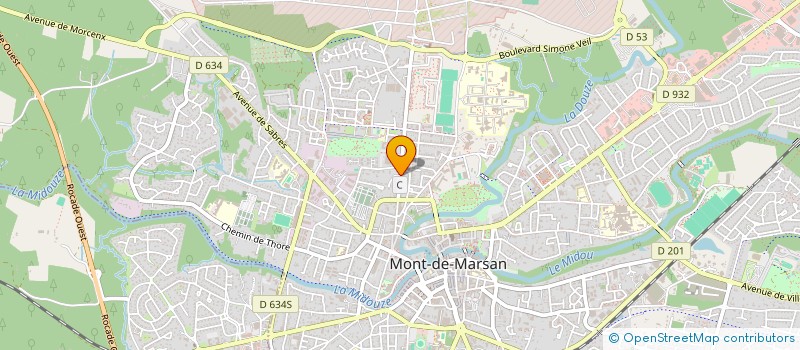 localisation de l'entreprise MADAME MONIQUE LACAZE  MONT-DE-MARSAN