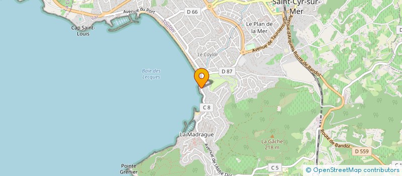 localisation de l'entreprise MADAME MONIQUE LAFFON à SAINT-CYR-SUR-MER