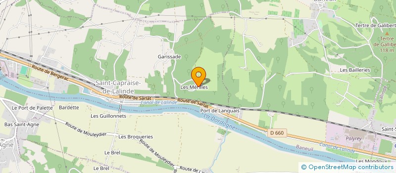 localisation de l'entreprise MADAME MONIQUE LAFONT  ST-CAPRAISE-LALINDE