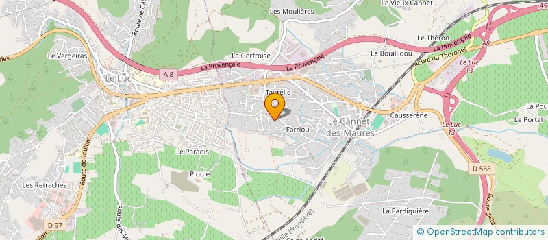 localisation de l'entreprise MADAME MONIQUE LAFORGUE  LE CANNET-DES-MAURES