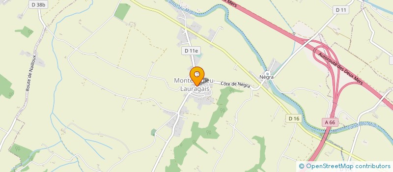 localisation de l'entreprise MADAME MONIQUE LAGRAVERE  MONTESQUIEU-LAURAGAIS