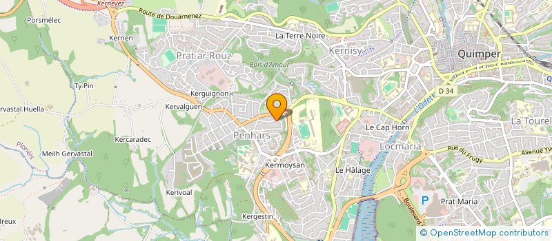 localisation de l'entreprise MADAME MONIQUE LE BERRE à QUIMPER