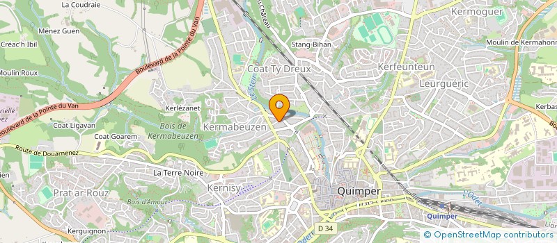 localisation de l'entreprise MADAME MONIQUE LE CORRE  QUIMPER