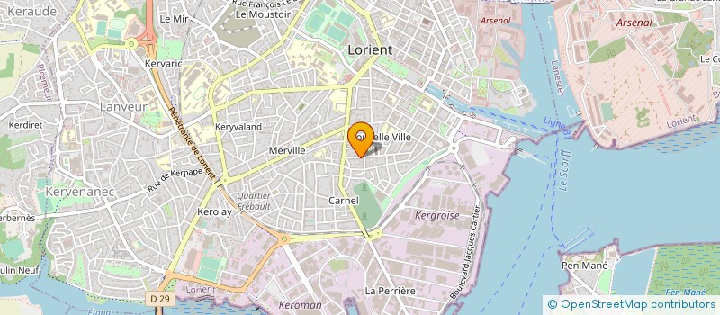 localisation de l'entreprise MADAME MONIQUE LE GARREC à LORIENT