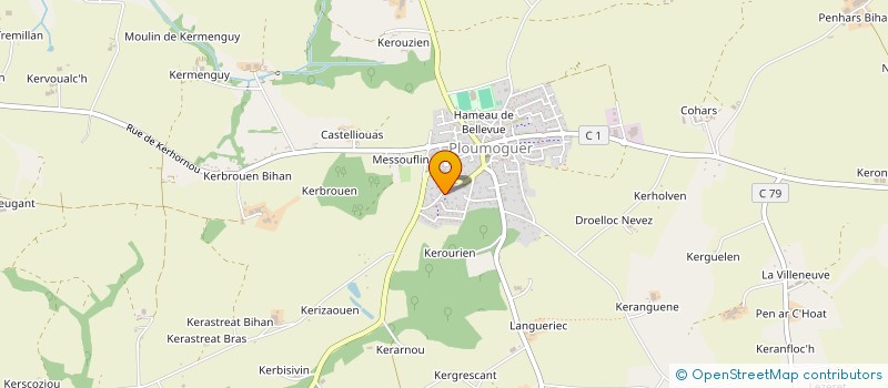 localisation de l'entreprise MADAME MONIQUE LE GUEN  PLOUMOGUER