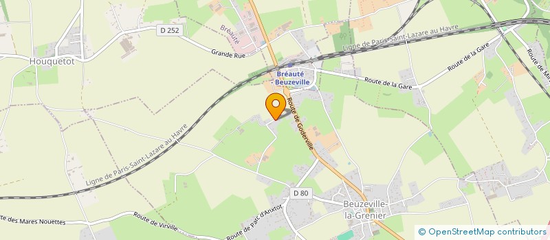 localisation de l'entreprise MADAME MONIQUE LECARPENTIER  BEUZEVILLE-LA-GRENIER