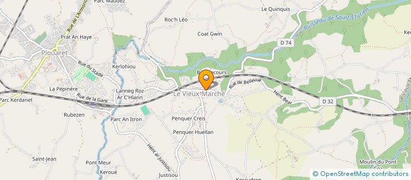 localisation de l'entreprise MADAME MONIQUE LECOURTOIS  LE VIEUX-MARCHE