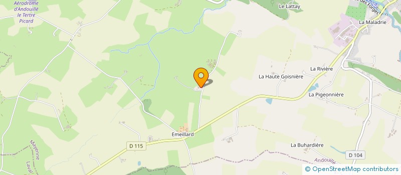 localisation de l'entreprise MADAME MONIQUE LENAIN à ANDOUILLE