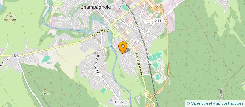 localisation de l'entreprise MADAME MONIQUE LESUEUR  CHAMPAGNOLE