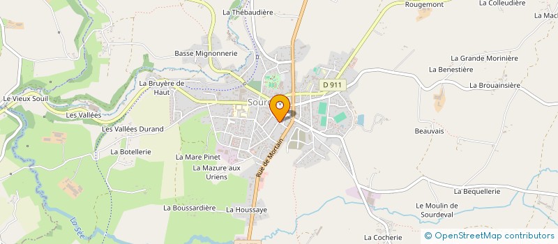 localisation de l'entreprise MADAME MONIQUE LEVANNIER  SOURDEVAL