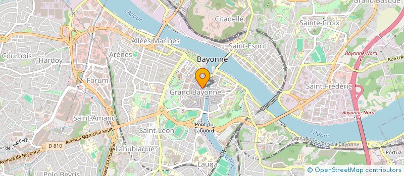 localisation de l'entreprise MADAME MONIQUE LEVENT  BAYONNE