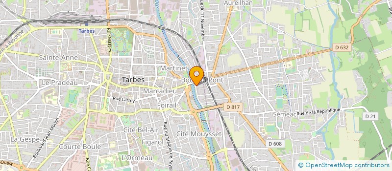 localisation de l'entreprise MADAME MONIQUE LOUBET à TARBES