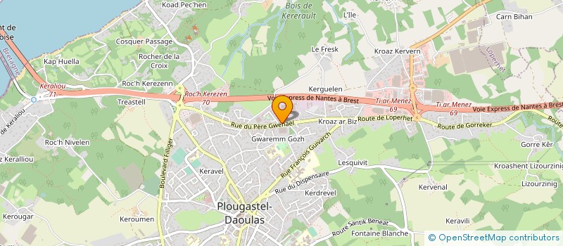 localisation de l'entreprise MADAME MONIQUE LOURDIN MERPERT à PLOUGASTEL-DAOULAS