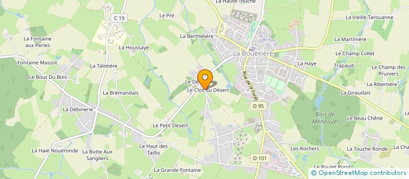 localisation de l'entreprise MADAME MONIQUE LOUVEL  LA BOUEXIERE