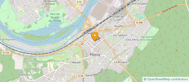 localisation de l'entreprise MADAME MONIQUE LUCAS  POISSY