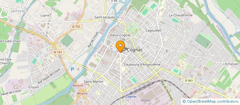localisation de l'entreprise MADAME MONIQUE LUCQUIAUD à COGNAC