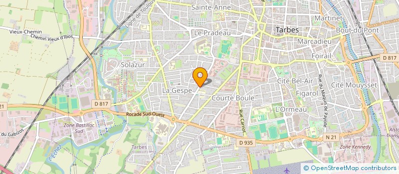 localisation de l'entreprise MADAME MONIQUE MAGENDIE  TARBES