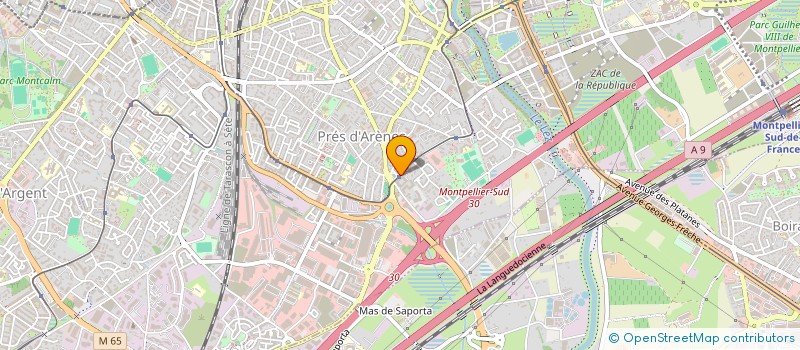 localisation de l'entreprise MADAME MONIQUE MARAIS à MONTPELLIER