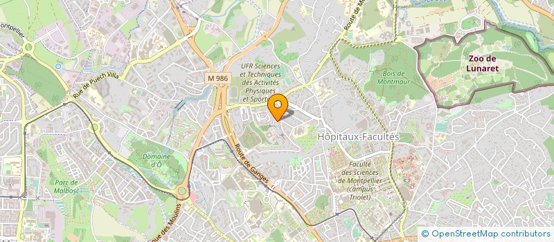 localisation de l'entreprise MADAME MONIQUE MARAVAL à MONTPELLIER
