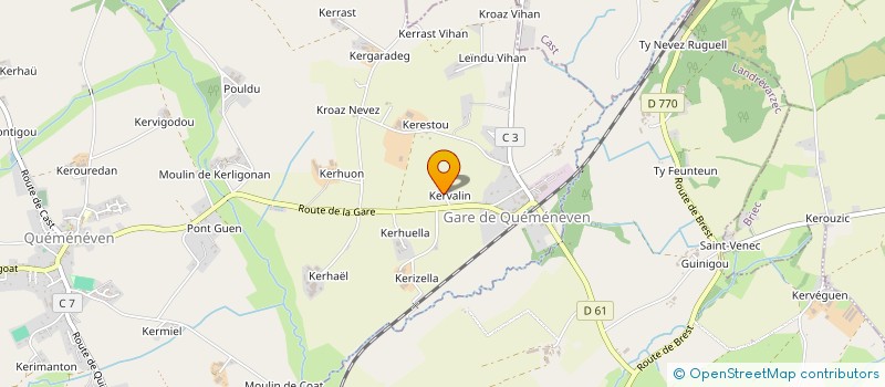 localisation de l'entreprise MADAME MONIQUE MARCHADOUR  QUEMENEVEN