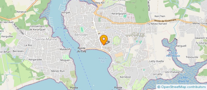 localisation de l'entreprise MADAME MONIQUE MARCHALOT  BENODET