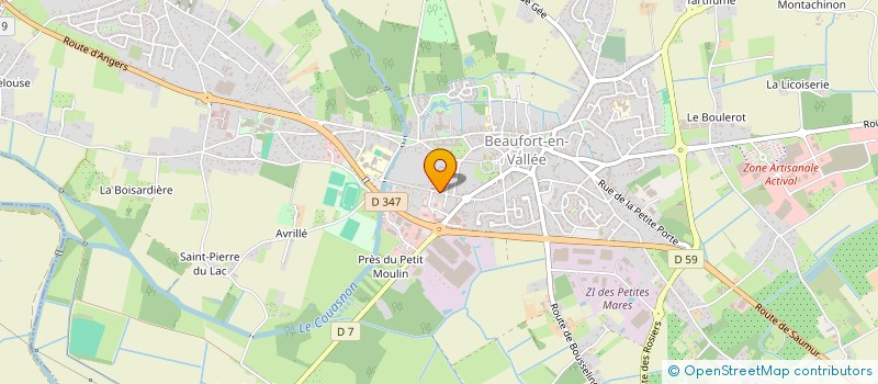 localisation de l'entreprise MADAME MONIQUE MARGAS  BEAUFORT-EN-ANJOU