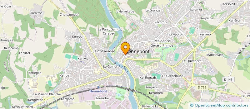 localisation de l'entreprise MADAME MONIQUE MARIE  HENNEBONT