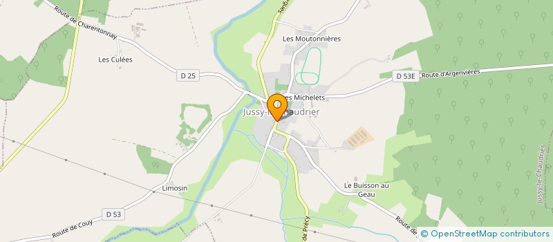 localisation de l'entreprise MADAME MONIQUE MARTHE  JUSSY-LE-CHAUDRIER