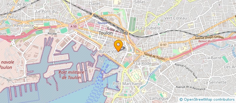 localisation de l'entreprise MADAME MONIQUE MARTIN à TOULON