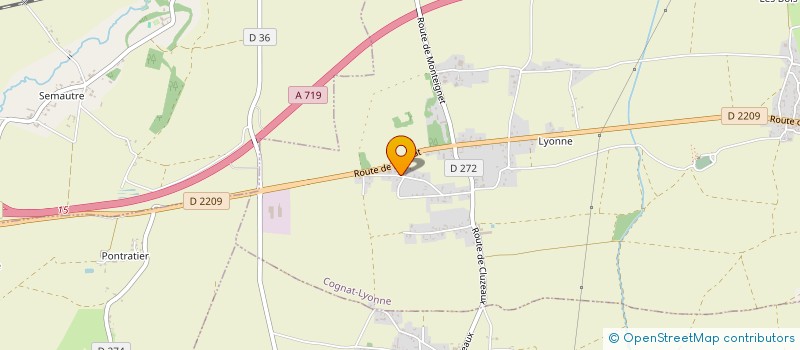 localisation de l'entreprise MADAME MONIQUE MARTIN LAURENT  COGNAT-LYONNE