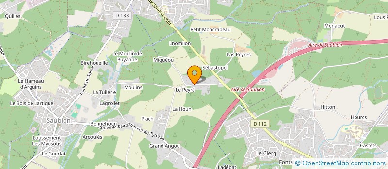 localisation de l'entreprise MADAME MONIQUE MARTINEAU à SAUBION