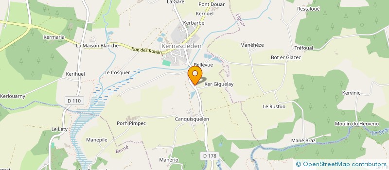 localisation de l'entreprise MADAME MONIQUE MASSIOT à KERNASCLEDEN
