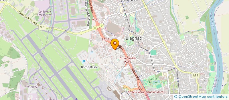 localisation de l'entreprise MADAME MONIQUE MATHE  BLAGNAC