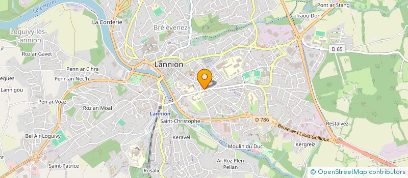 localisation de l'entreprise MADAME MONIQUE MAUVILAIN  LANNION