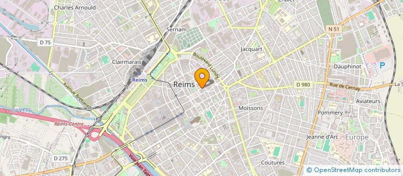 localisation de l'entreprise MADAME MONIQUE MCCOLL  REIMS