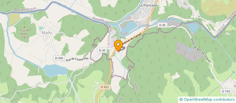 localisation de l'entreprise MADAME MONIQUE MIALLET  BORT LES ORGUES