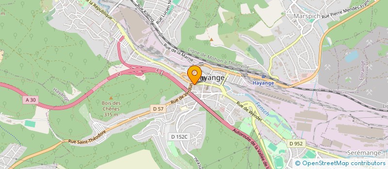 localisation de l'entreprise MADAME MONIQUE MOCA  HAYANGE